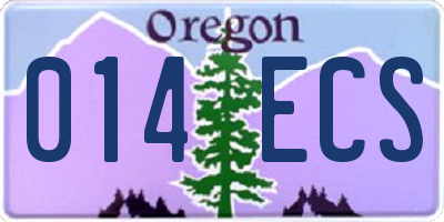 OR license plate 014ECS