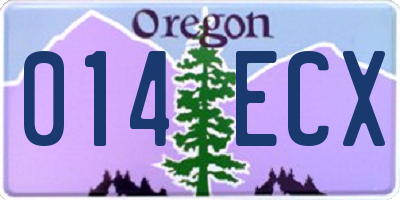 OR license plate 014ECX