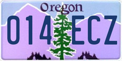 OR license plate 014ECZ