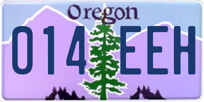 OR license plate 014EEH