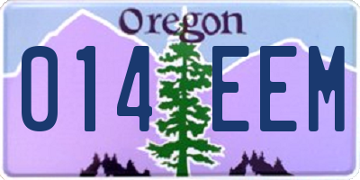 OR license plate 014EEM