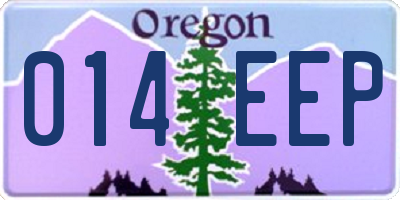 OR license plate 014EEP