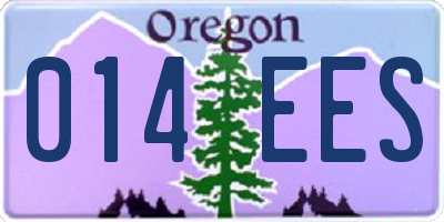 OR license plate 014EES