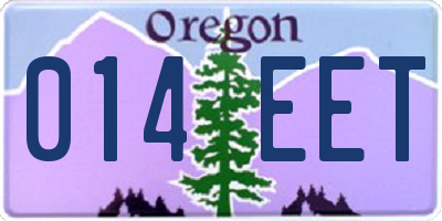 OR license plate 014EET