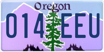 OR license plate 014EEU