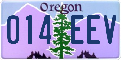 OR license plate 014EEV