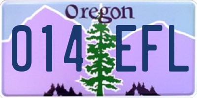 OR license plate 014EFL