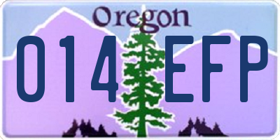 OR license plate 014EFP