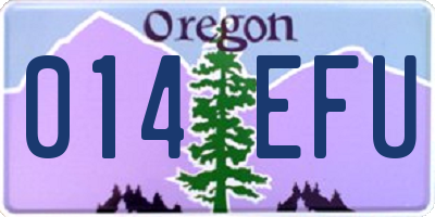 OR license plate 014EFU