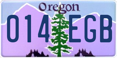 OR license plate 014EGB