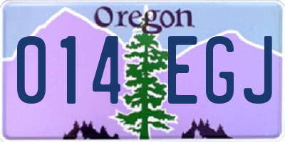 OR license plate 014EGJ