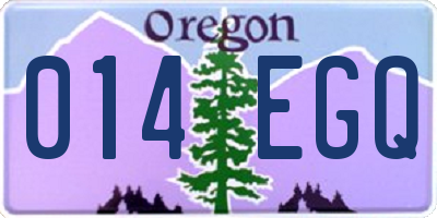 OR license plate 014EGQ