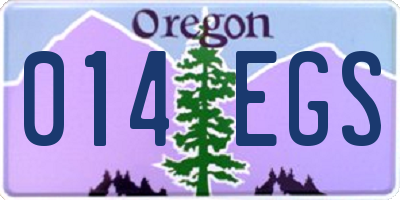 OR license plate 014EGS
