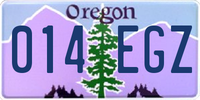 OR license plate 014EGZ