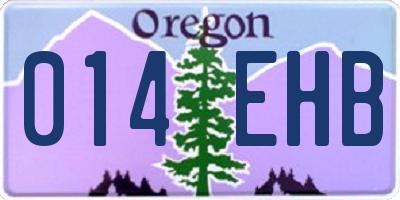 OR license plate 014EHB