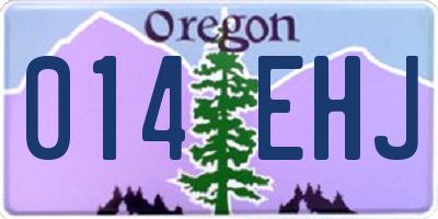 OR license plate 014EHJ