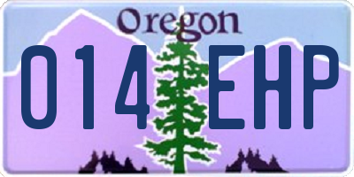 OR license plate 014EHP
