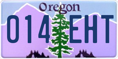 OR license plate 014EHT