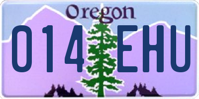 OR license plate 014EHU