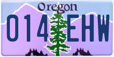 OR license plate 014EHW