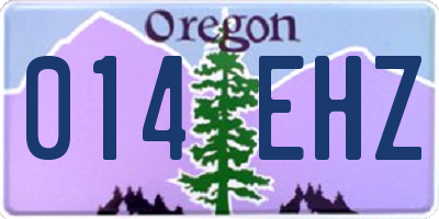 OR license plate 014EHZ