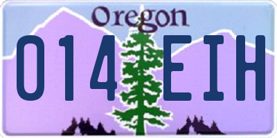 OR license plate 014EIH