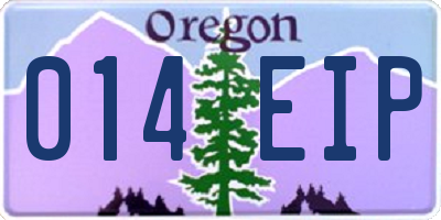 OR license plate 014EIP