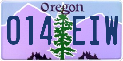 OR license plate 014EIW
