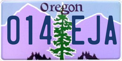 OR license plate 014EJA