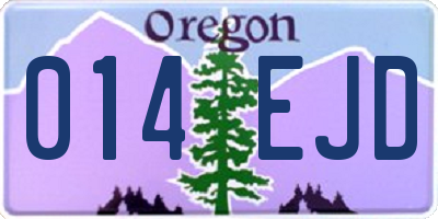 OR license plate 014EJD
