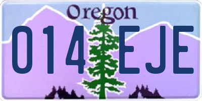 OR license plate 014EJE