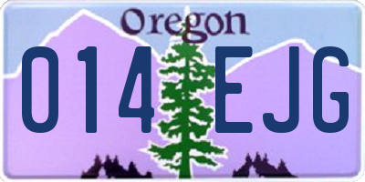 OR license plate 014EJG