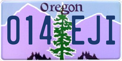 OR license plate 014EJI