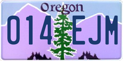 OR license plate 014EJM
