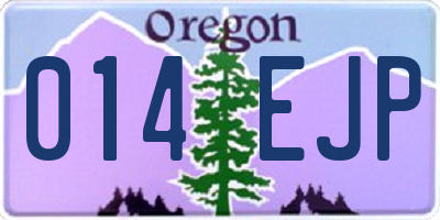 OR license plate 014EJP