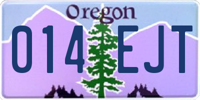 OR license plate 014EJT