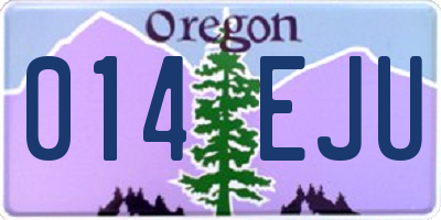 OR license plate 014EJU