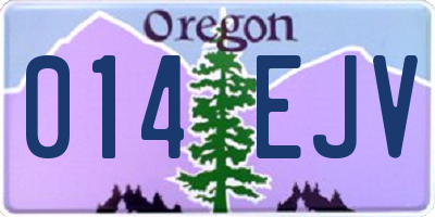 OR license plate 014EJV