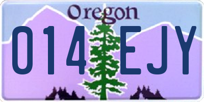 OR license plate 014EJY