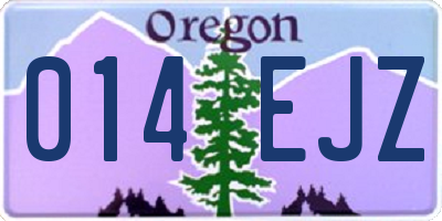 OR license plate 014EJZ