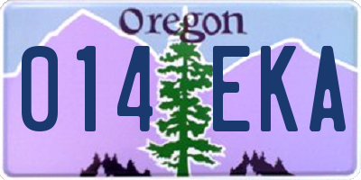 OR license plate 014EKA