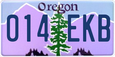OR license plate 014EKB