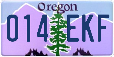 OR license plate 014EKF