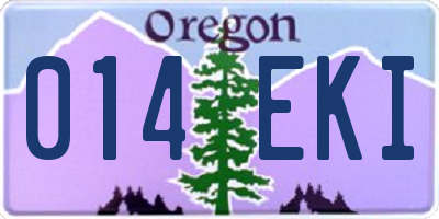 OR license plate 014EKI