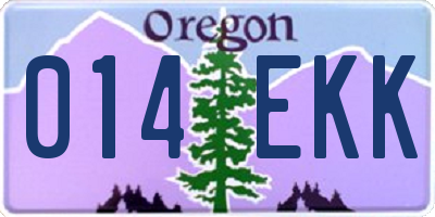 OR license plate 014EKK