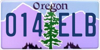 OR license plate 014ELB