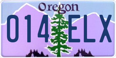 OR license plate 014ELX