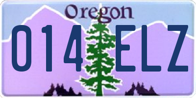 OR license plate 014ELZ