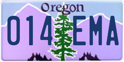 OR license plate 014EMA