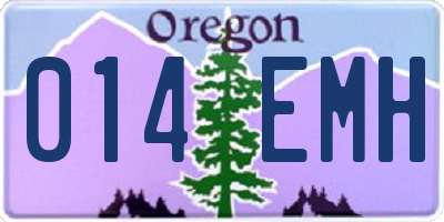 OR license plate 014EMH